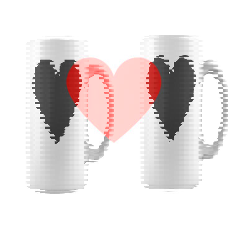 かわいい赤ミニマリスト ハート コーヒーマグ