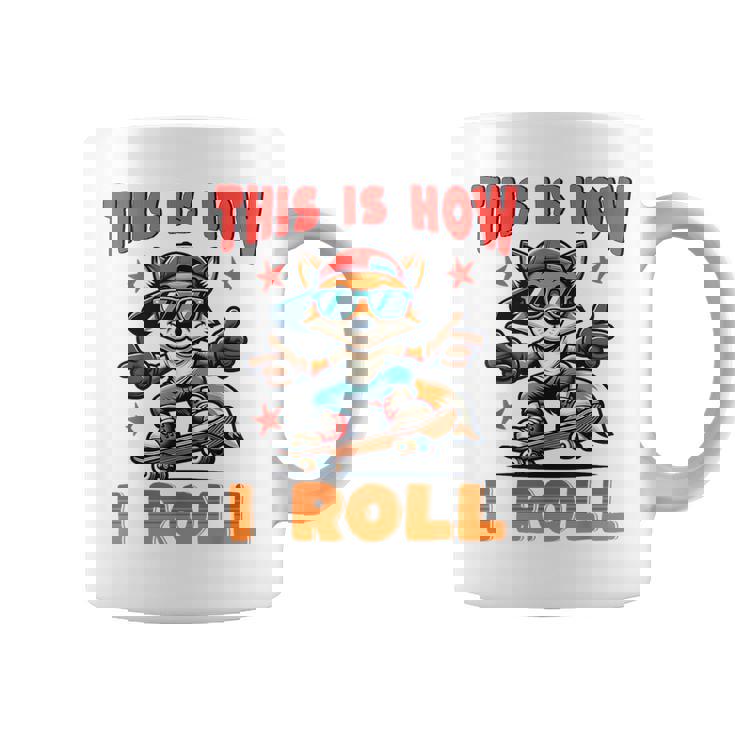 これが私がクールなフォックススケートをスケートボードで転がす方法です コーヒーマグ