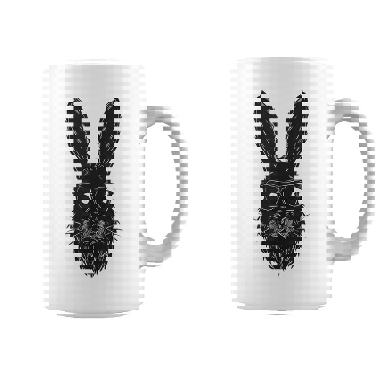 ひげバニーフェイス サングラス付き イースターデー 2024 男性 男の子 子供 コーヒーマグ