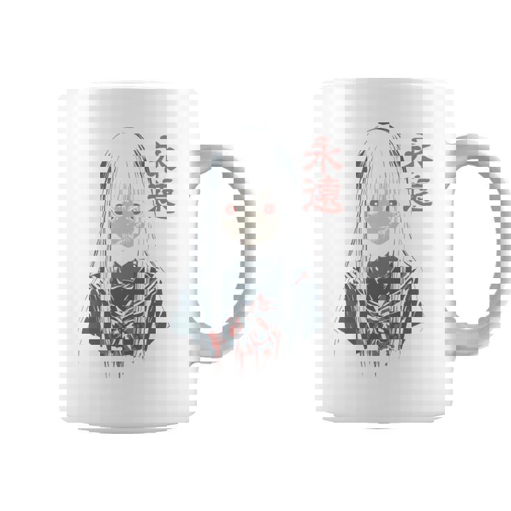 アニメ ホラーガール 美的 ソフト グランジ ワイフ 日本人 女の子 長袖tシャツ コーヒーマグ