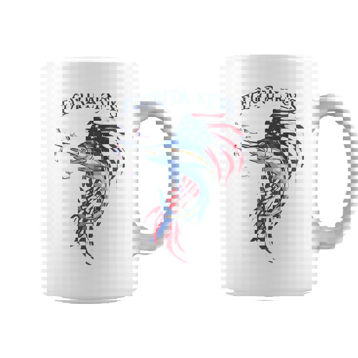 アメリカ国旗 愛国的 カジキ マーリン フロリダの鍵 コーヒーマグ