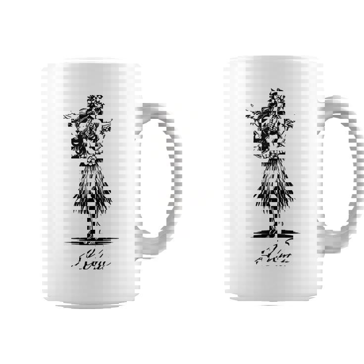 アロハ ハワイ ハワイアン ヴィンテージ ワヒネ フラダンス ダンサー ガール コーヒーマグ