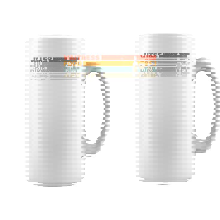 ウェイトレス 食べ物 飲み物とヒント レトロ ウェイティングスタッフ ウェイター 長袖tシャツ コーヒーマグ