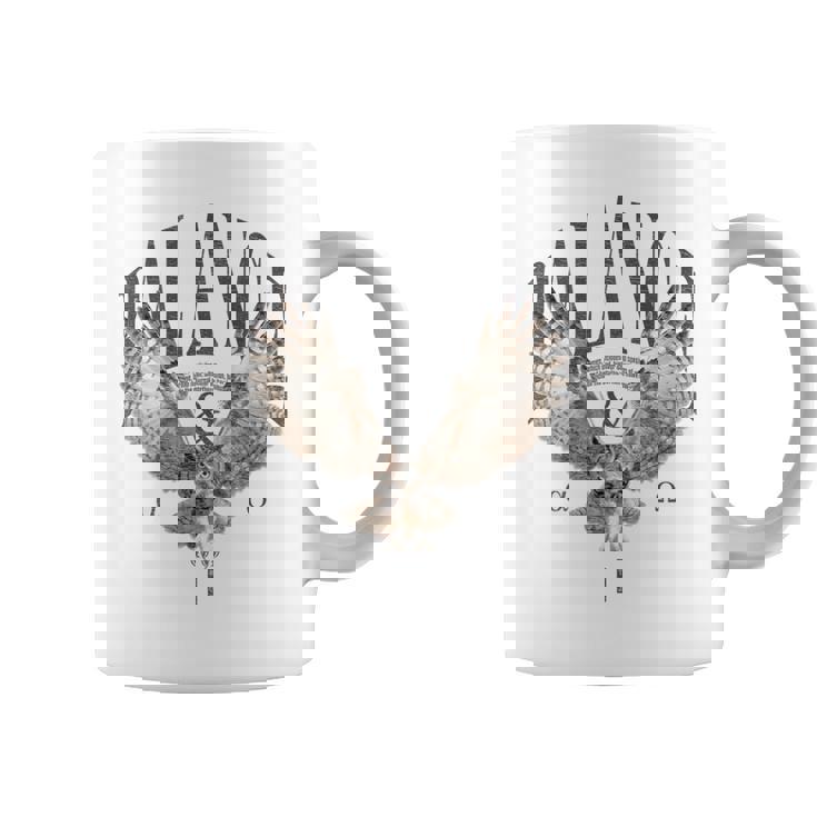 エレガントな夜フクロウ野生動物フクロウ鳥バックプリント フクロウ コーヒーマグ