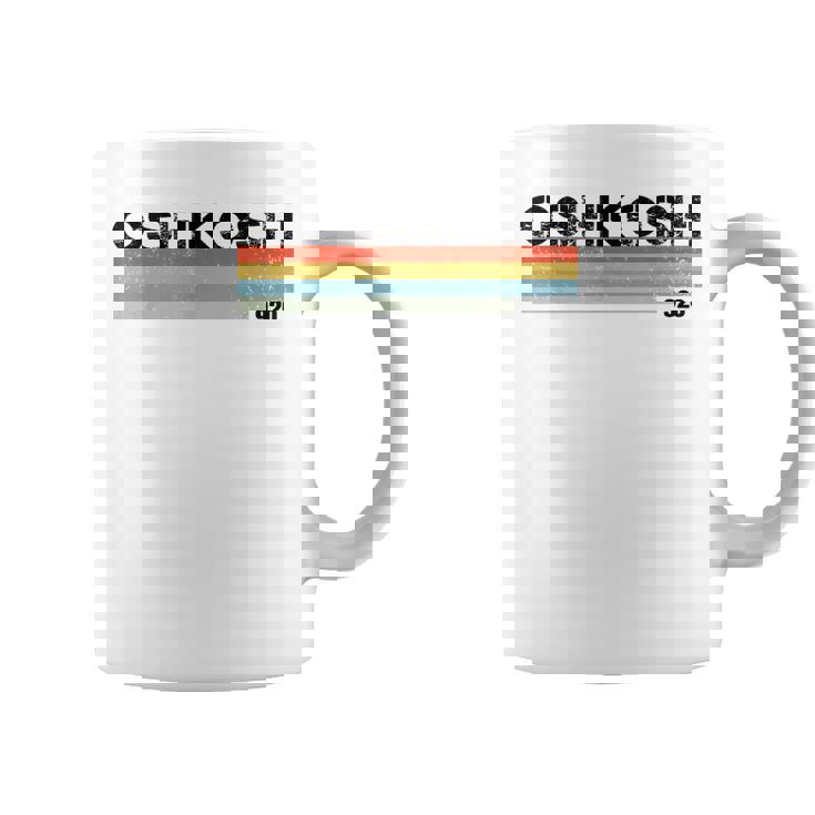 オシュコシュ、ウィスコンシン州エリアコード 920 レトロヴィンテージスタイルtシャツ コーヒーマグ