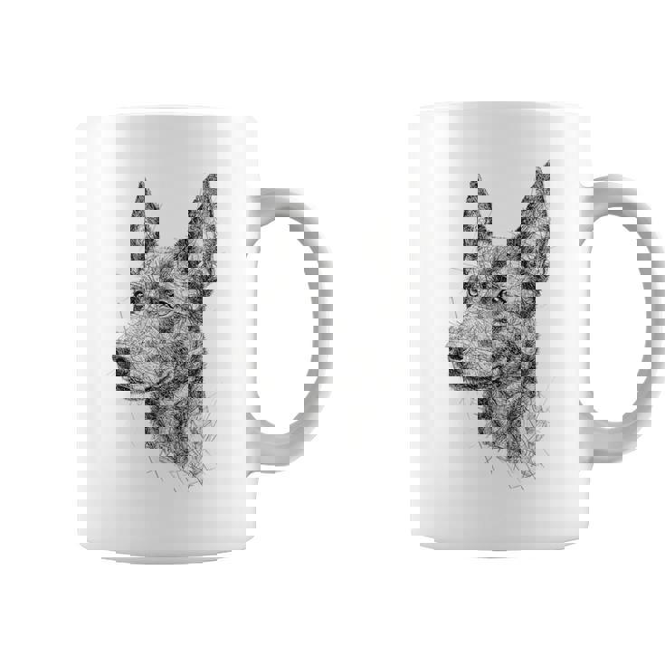 オーストラリアンケルピー 犬 モチーフ ペット アートワーク オーストラリアンケルピー コーヒーマグ