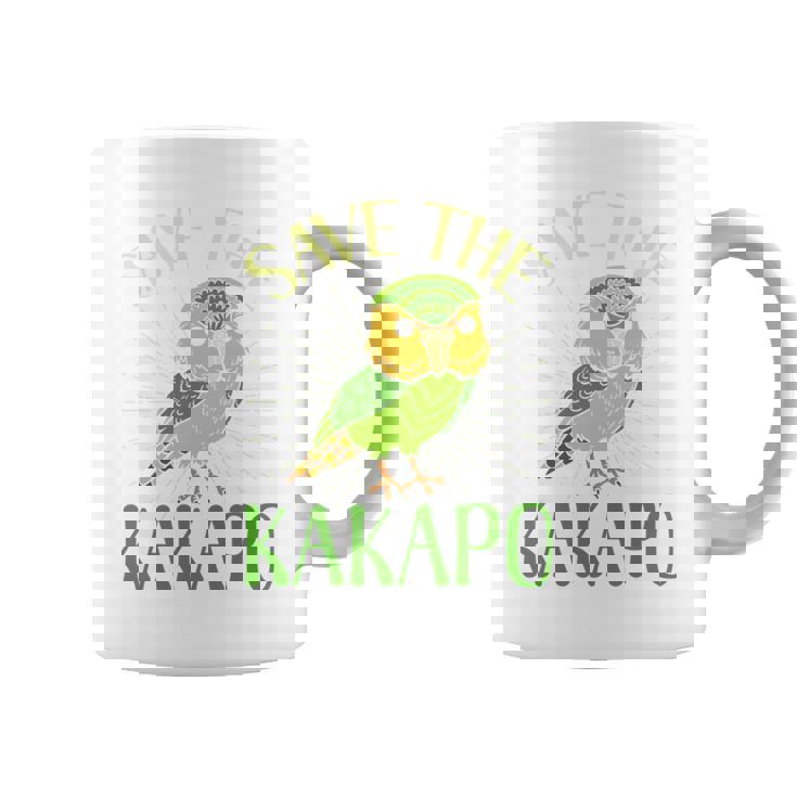 カカポ絶滅危惧保全啓発鳥を救え 長袖tシャツ コーヒーマグ