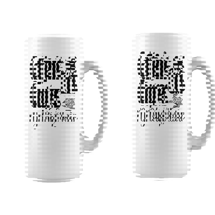 カフェイン猫・章 マイミッドナイトルーチン ナイトキャット フクロウ 長袖tシャツ コーヒーマグ