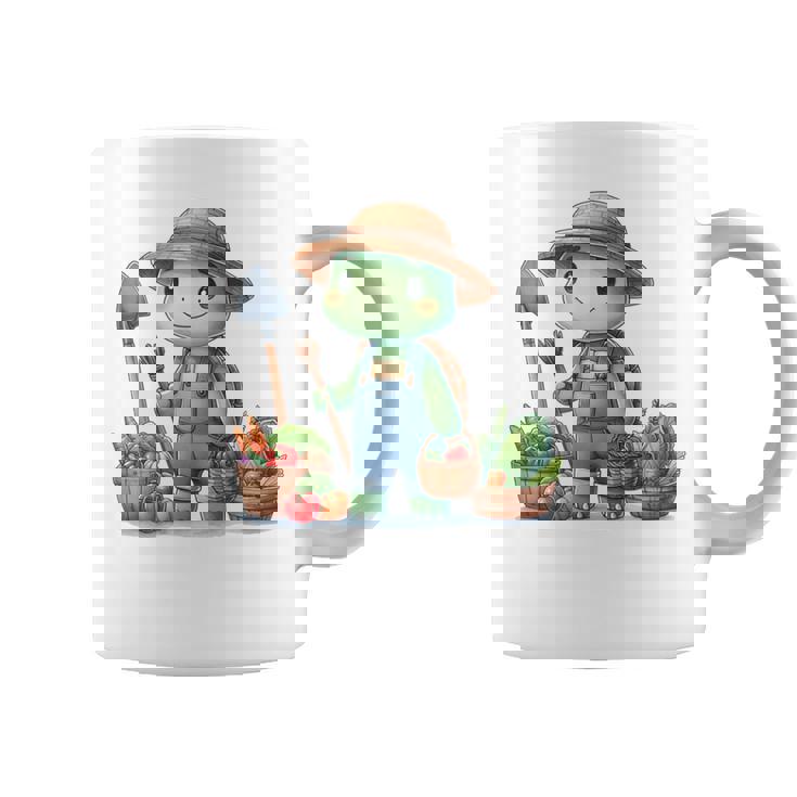 カメは農夫、かわいいデザイン。 コーヒーマグ