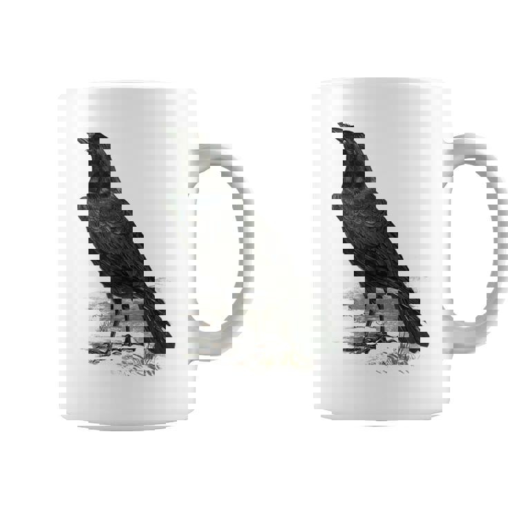 カラス ビンテージ イラスト カラス コーヒーマグ