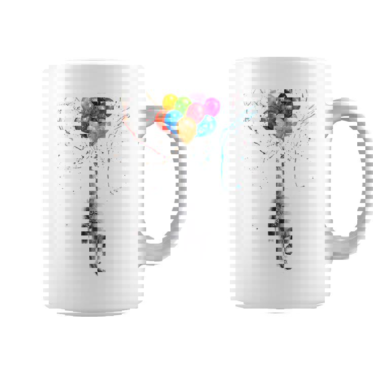 カラフルな顔 赤ちゃん オランウータン ハンギングバルーン グラフィック 猿 コーヒーマグ