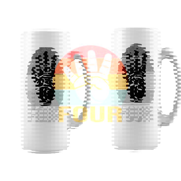 キッズ 4 歳の誕生日 4 つの指 私は 4 4 歳の男の子、女の子 コーヒーマグ