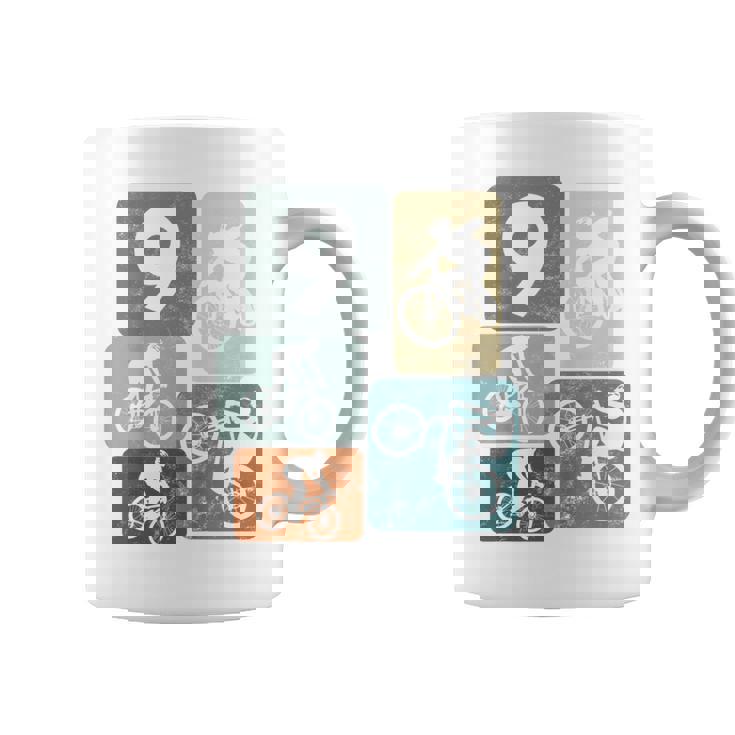 キッズ 9歳の男の子サイクリスト9歳の誕生日バイクマウンテンバイク コーヒーマグ