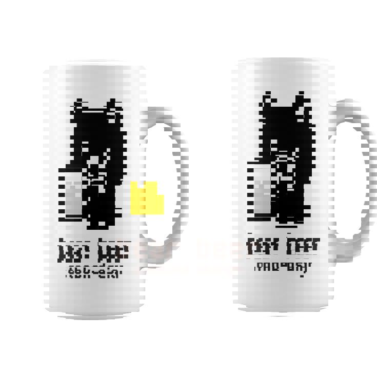 クマ ビール ドット絵 かわいい レトロ コーヒーマグ