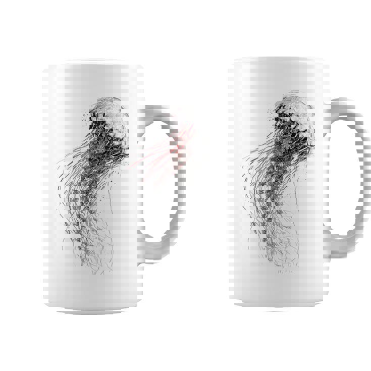 クラゲ 図面 グラフィック 動物 アート クラゲ コーヒーマグ