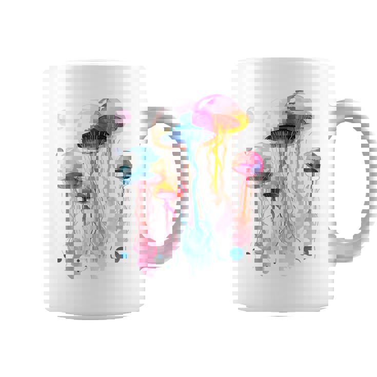 クラゲ 幾何学 動物 カラフル 抽象 アート クラゲ コーヒーマグ