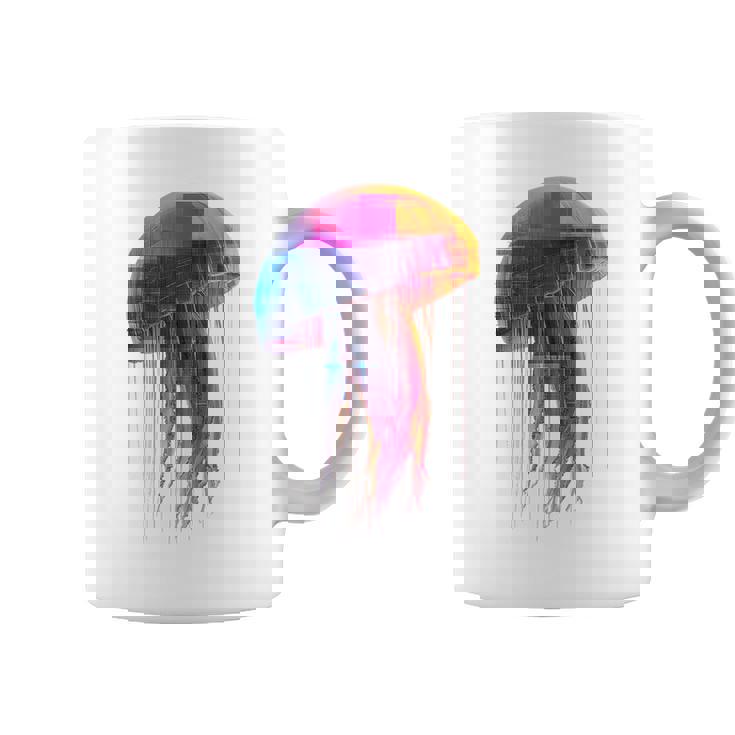 クラゲ 幾何学模様 動物 抽象 カラフル アート クラゲ コーヒーマグ