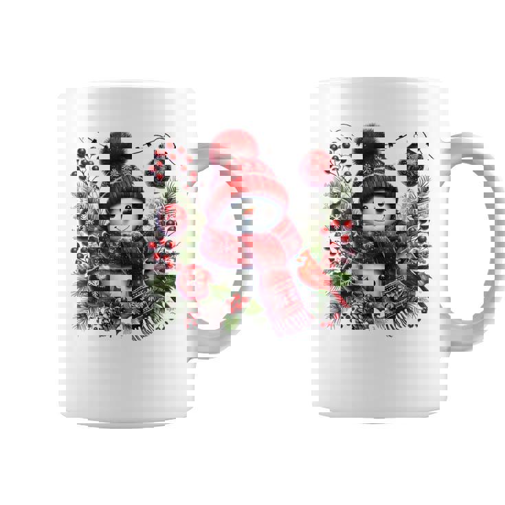 クリスマスの雪だるま コーヒーマグ