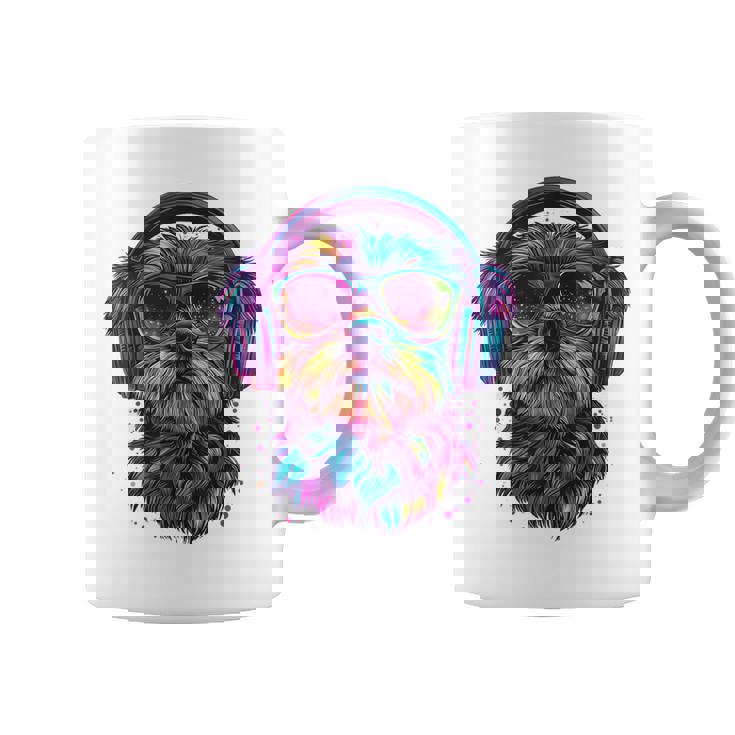 グリフォン ブリュッセロ 犬 音楽 ヘッドホン グリフォン ブリュッセル コーヒーマグ