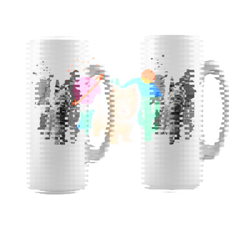 ケアンテリア デザートデザイン犬 長袖tシャツ コーヒーマグ