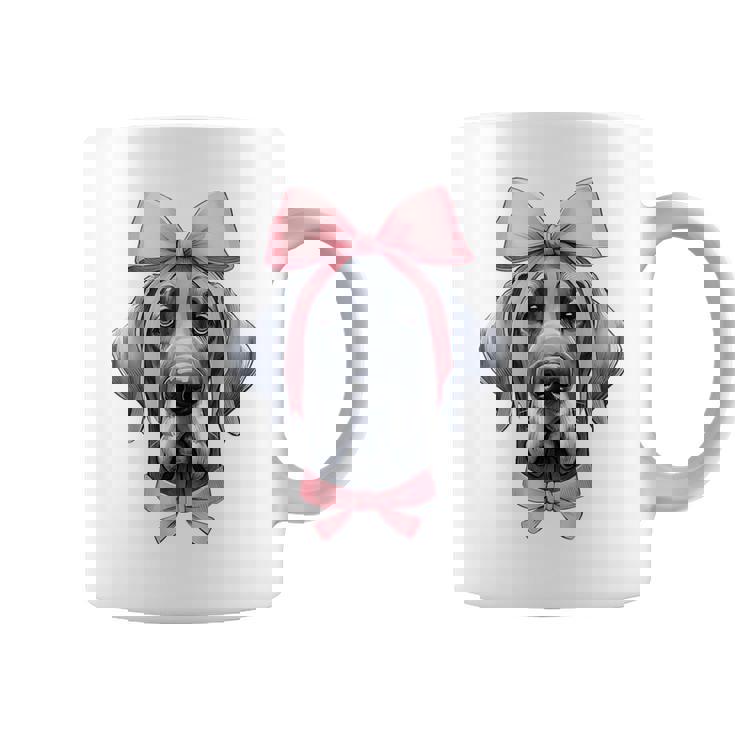 コケットボウ グレートデーン 犬 ママ ピンクリボン キュート 母の日 コーヒーマグ