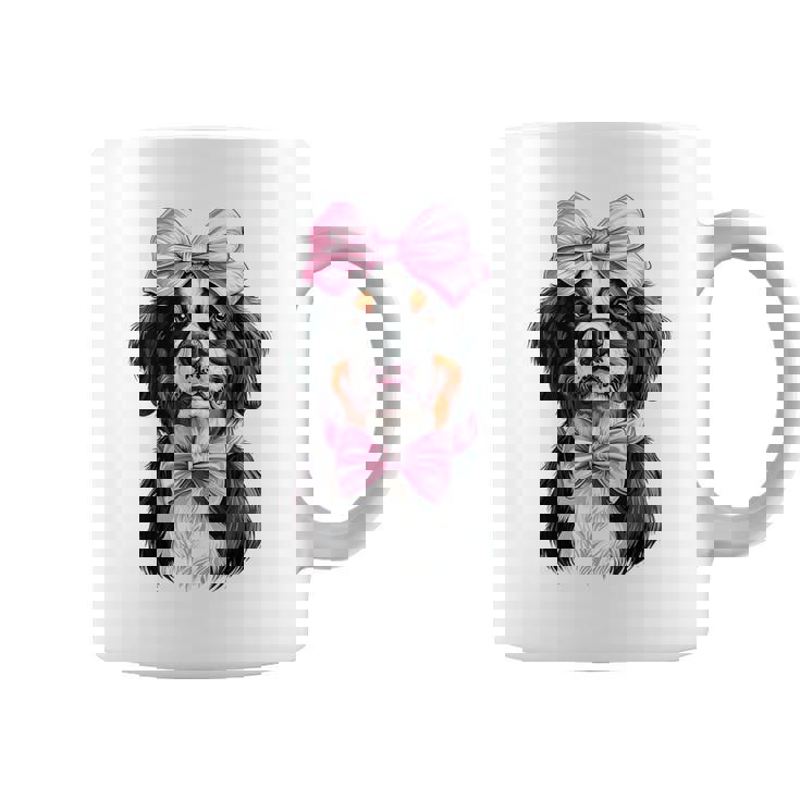 コケットボウ バーニーズマウンテンドッグ ママピンクリボンガール コーヒーマグ