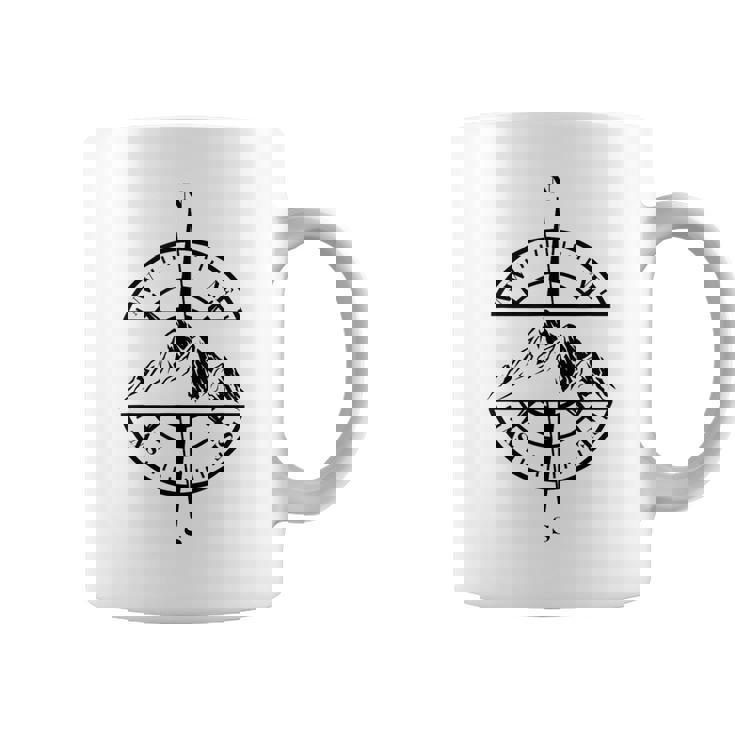 コンパス ローズ マウンテン シーン 自然 恋人 ハイキング バックパッキング コーヒーマグ