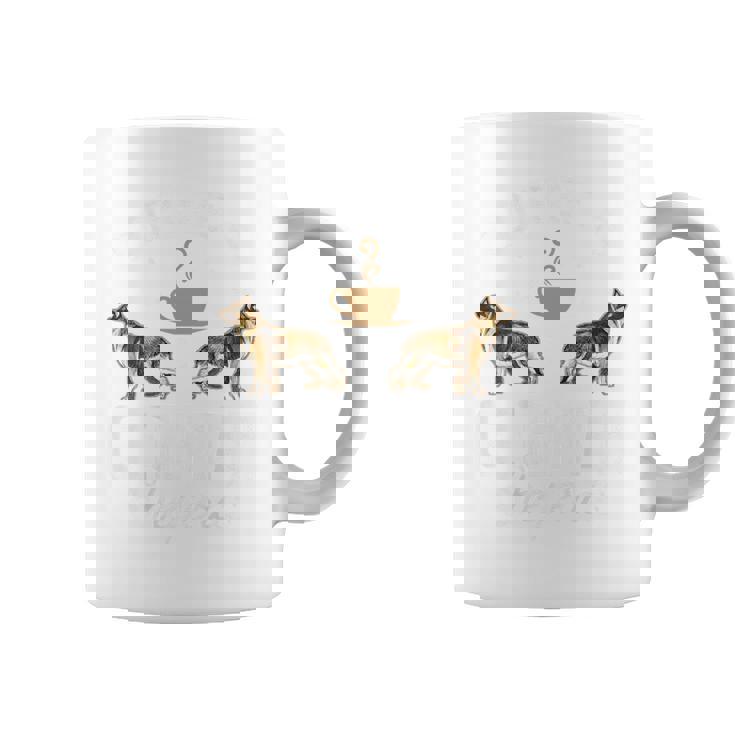 バックプリント コーヒーとジャーマン シェパード コーヒーマグ