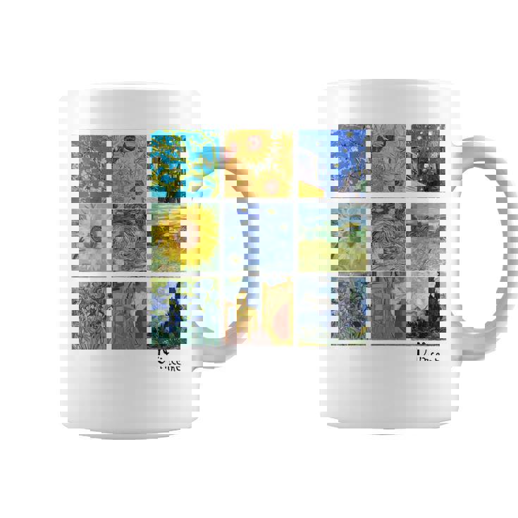 ゴッホの絵画、ひまわり、星月夜 コーヒーマグ