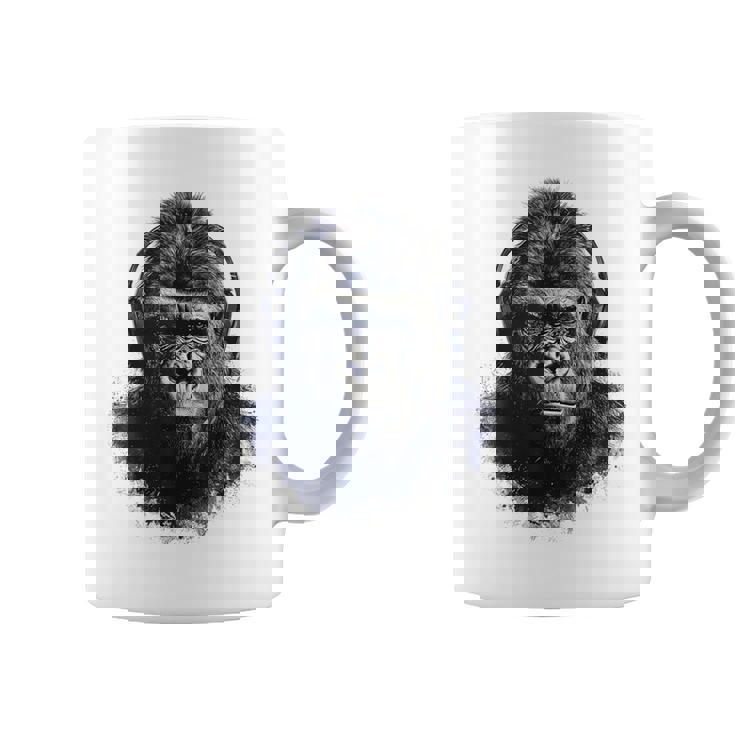 ゴリラ 描画 動物 イラスト 抽象画 アート ゴリラ コーヒーマグ