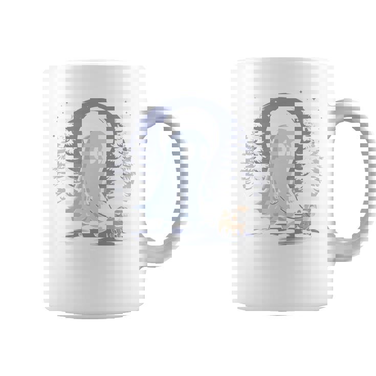 ゴースト 犬 散歩 面白い ハロウィン コスチューム パーティー パグ愛好家 長袖tシャツ コーヒーマグ