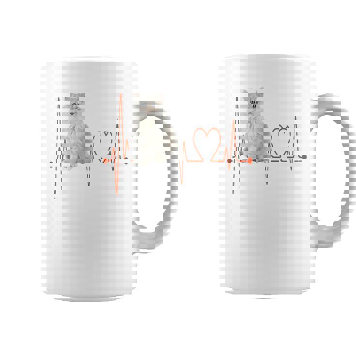 ゴールデンチンチラ ペルシャ猫 ハートビート Ekg I Love My Cats コーヒーマグ