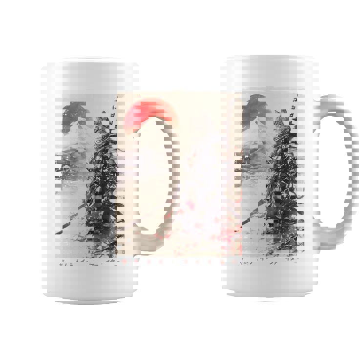 サムライ 猫戦士 浮世 墨絵 猫 サムライ 長袖tシャツ コーヒーマグ