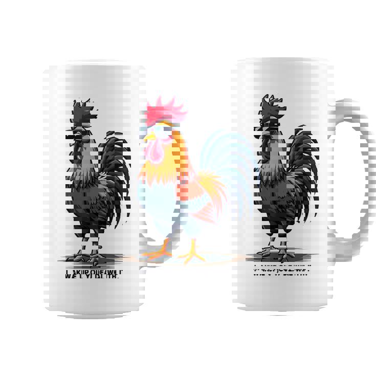 サングラスをかけた姿勢のクールな雄鶏。 コーヒーマグ