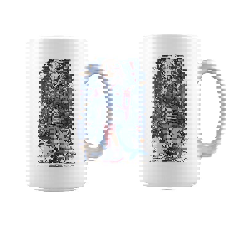 シャーク ワイフ 東京 アニメ ワイフ 女の子 かわいい カワイイ 漫画 レトロ 長袖tシャツ コーヒーマグ