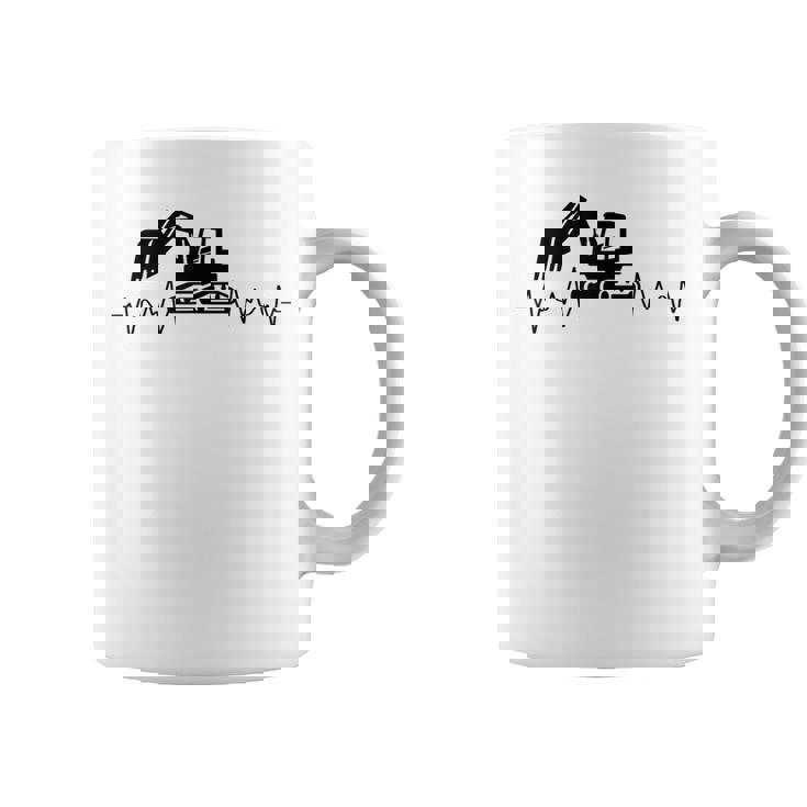 ショベル ハートビート 重機 オペレーター ハートビート コーヒーマグ