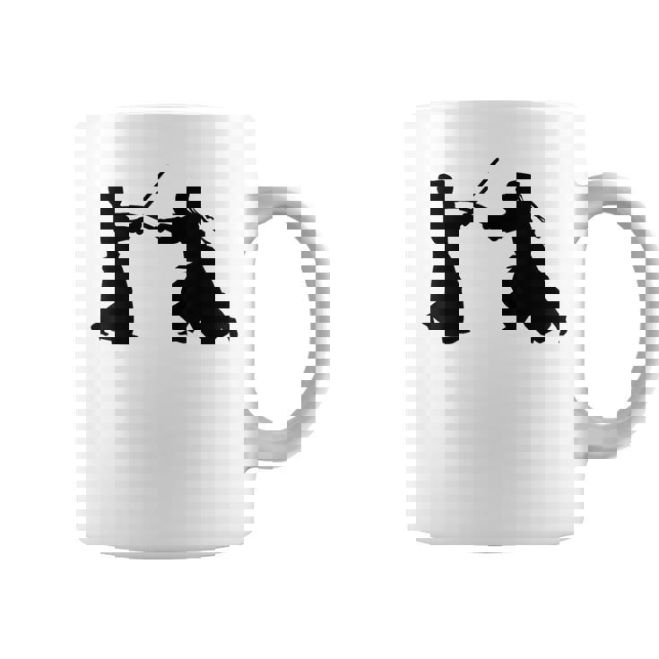 シルエット 剣道 合気道 日本 武道 剣闘士 扇子 コーヒーマグ