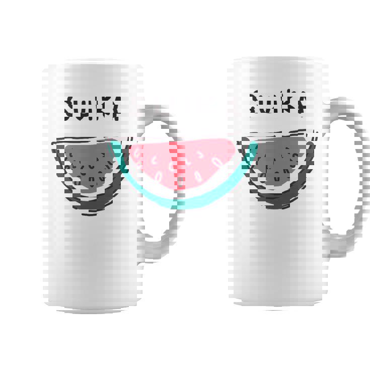 スイカuika 果物 すいか フルーツ スイカ好き かわいい おしゃれ シンプル コーヒーマグ