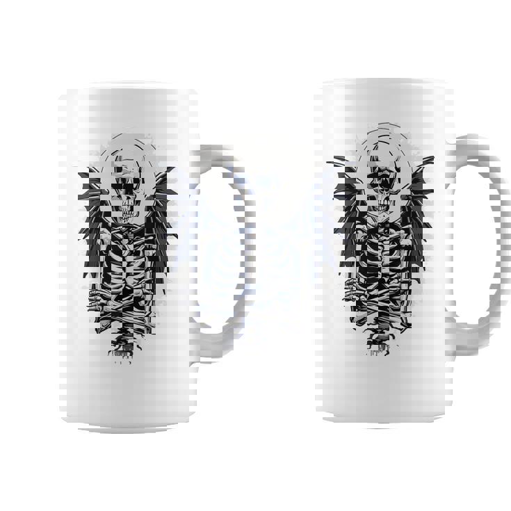 スケルトン ハロウィン コスチューム 怖い 不気味な翼 死 コーヒーマグ