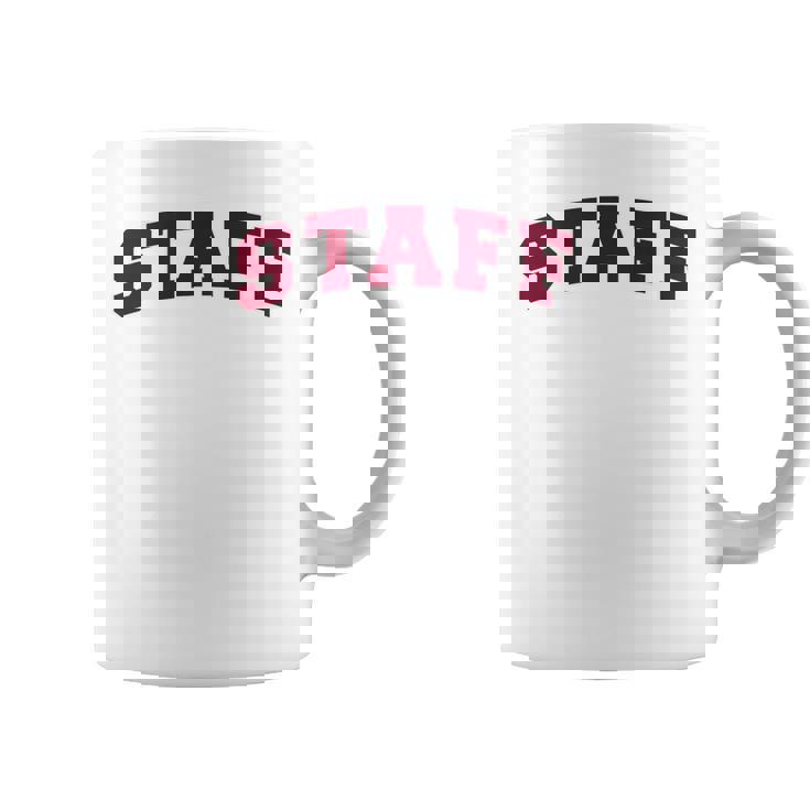 スタッフ スタッフ ギフト イベント 従業員代表チーム バックプリント レッド コーヒーマグ