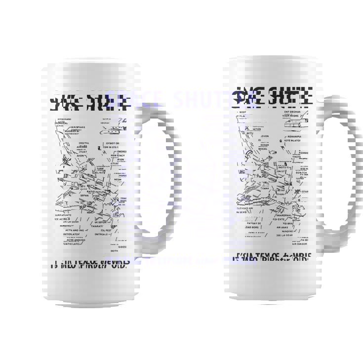 スペースシャトル レトロレイアウト ロケット科学者&宇宙飛行士用 コーヒーマグ