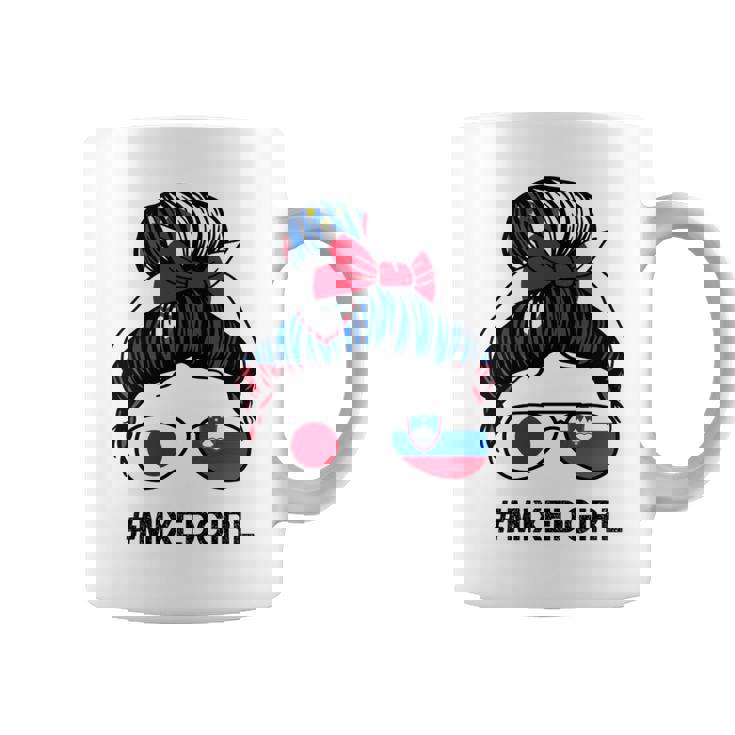 スロベニア 日本国旗 スロベニア 日本の散らかったお団子 長袖tシャツ コーヒーマグ