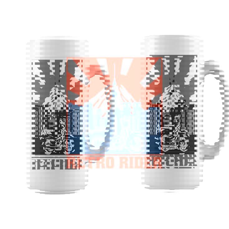 スーパーカブc100 原付バイク レトロライダー 東京日本 長袖tシャツ コーヒーマグ