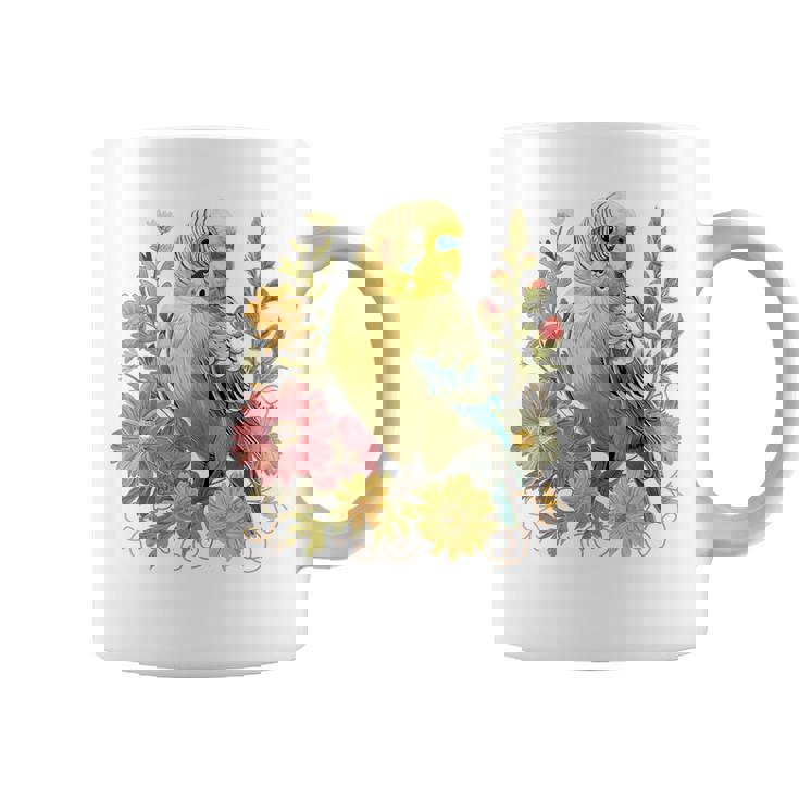 セキセイインコ 鳥 ママ セキセイインコ オウム ヴィンテージフラワー コーヒーマグ