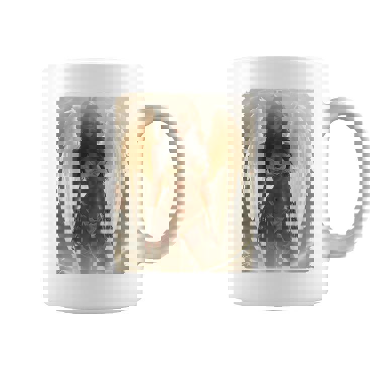 セクシーガールグラフィックtシャツ セクシーなブルネットエンジェルピンナップバックプリント コーヒーマグ