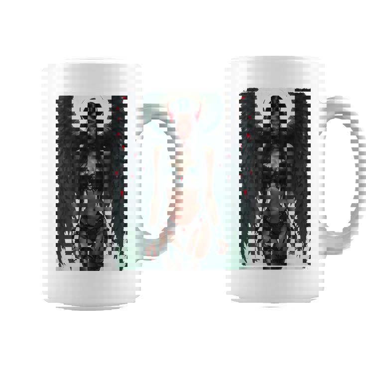 セクシーガールグラフィックtシャツ セクシーな悪魔の女の子のピンナップバックプリント コーヒーマグ