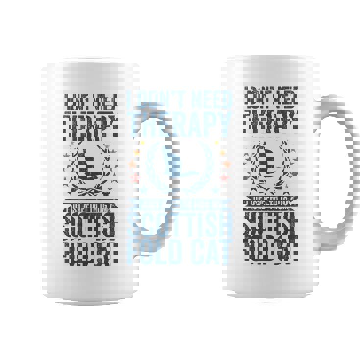 セラピーは要らない、スコティッシュ・フォールドの猫を抱きしめて コーヒーマグ