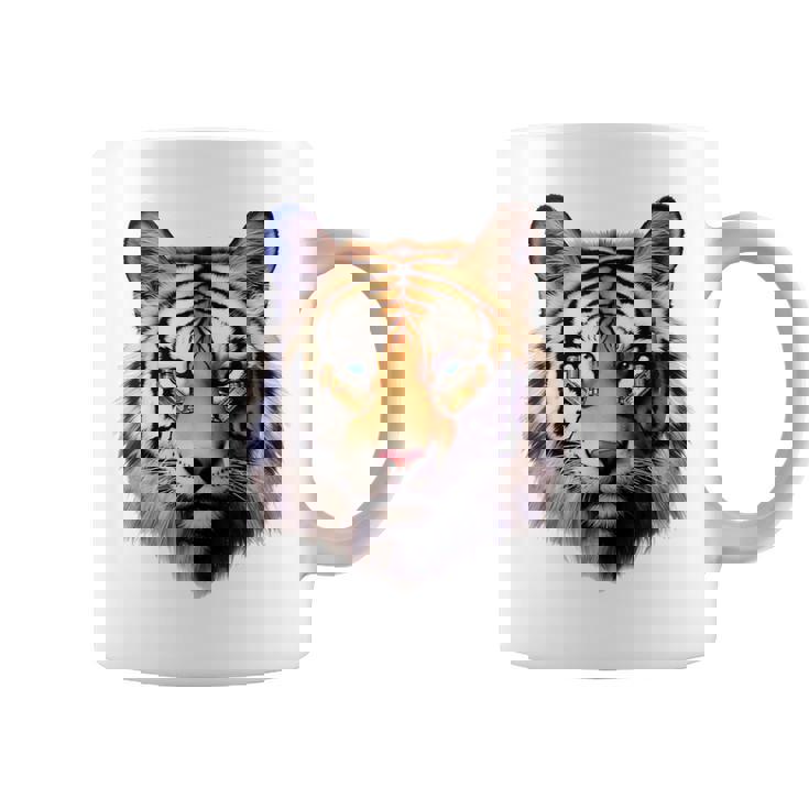 タイガー アニマル プリント グラフィック デッサン アートワーク フェイス トラ コーヒーマグ