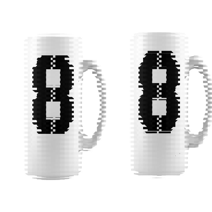 タイポグラフィ 太字 ステンシル 8番 数字 8 コーヒーマグ