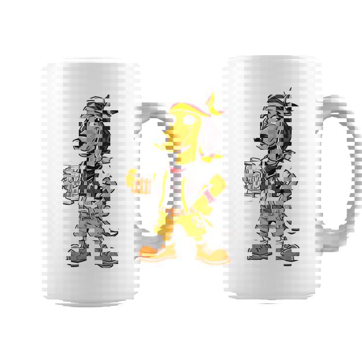 ダックスフント ドイツ服 オクトーバーフェスト レーダーホーゼン メンズ 乾杯 コーヒーマグ